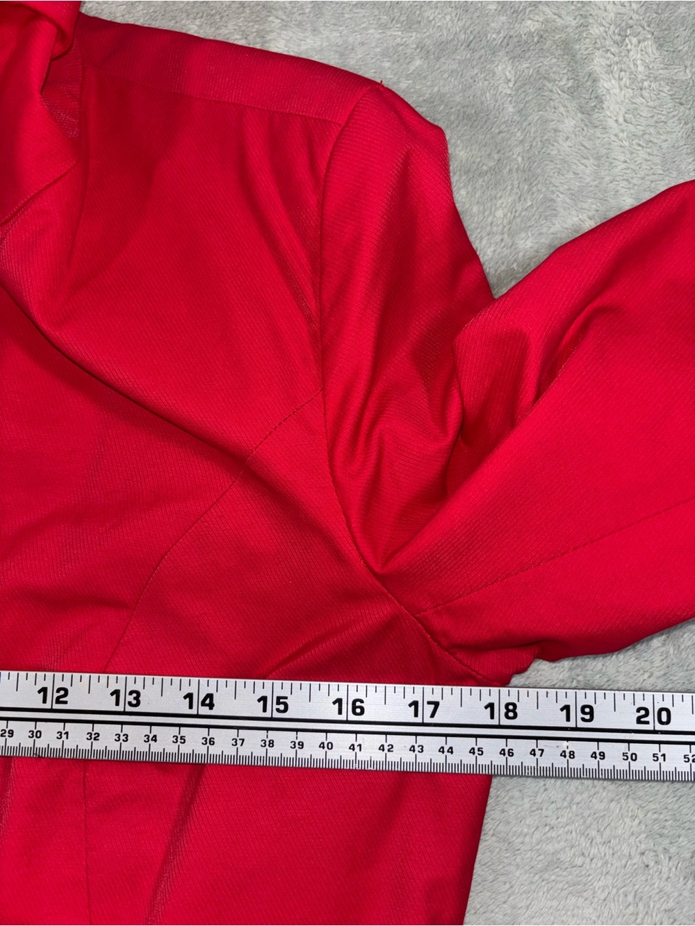 Le Château Vibrant Red Mid-Length Trench Coat - Size Small - Picture 4 of 6
